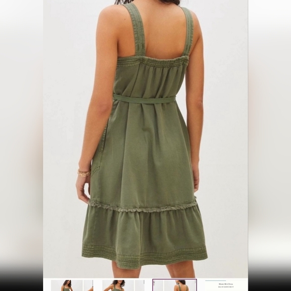 ANTHROPOLOGY NWT MAREN COTTON MINI DRESS WITH BELT - Picture 2 of 4